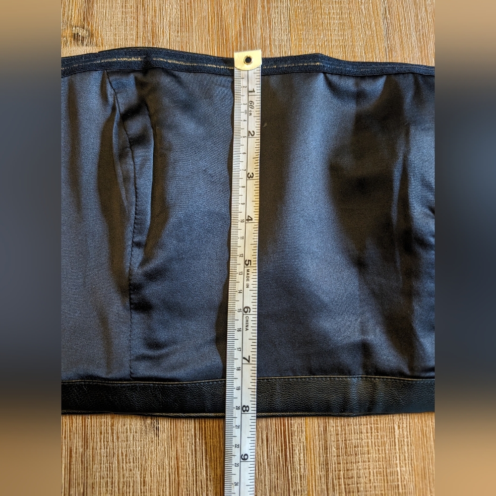 MAJORELLE Chloe Tube Top in Black Faux Vegan Leather Size Small - Picture 8 of 11